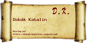 Dobák Katalin névjegykártya